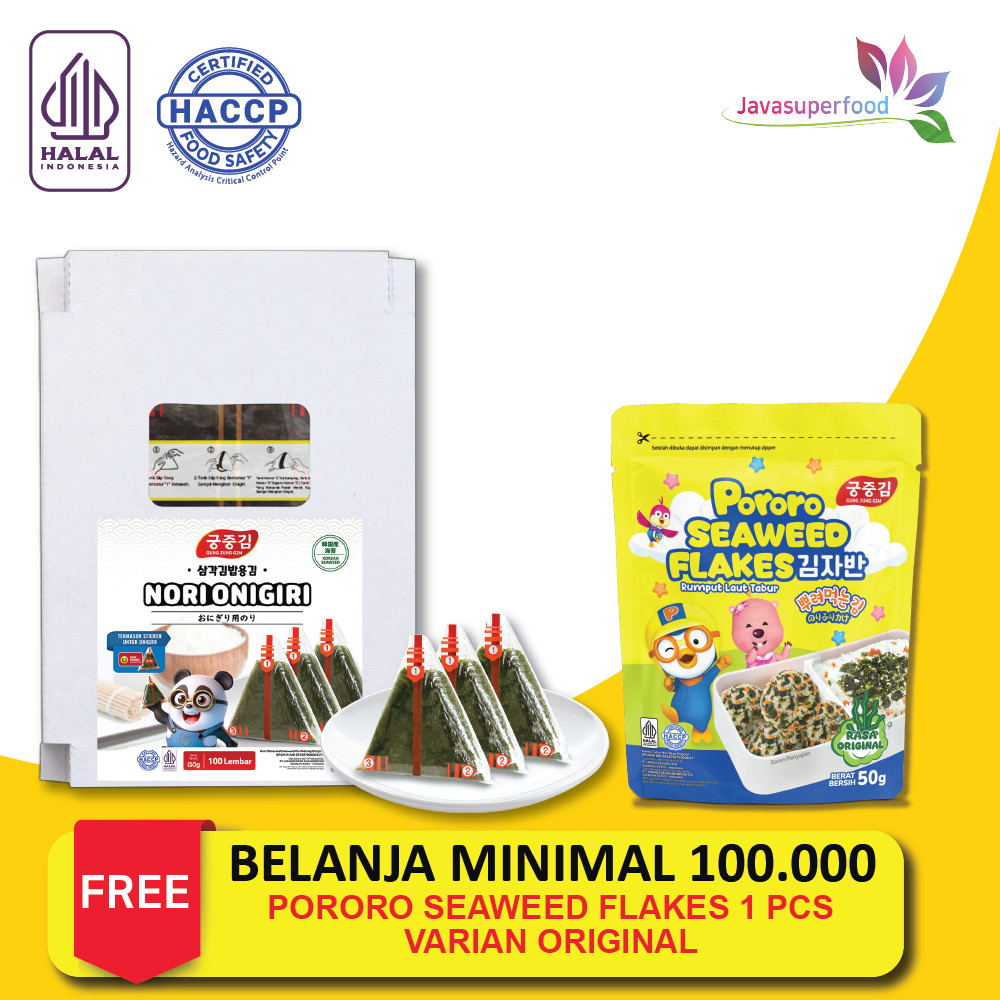 

BITEFUL NORI ONIGIRI | Nori Wrapper Khusus Bungkus Nori Triangle / Sushi Nori (ISI 100 Lembar)