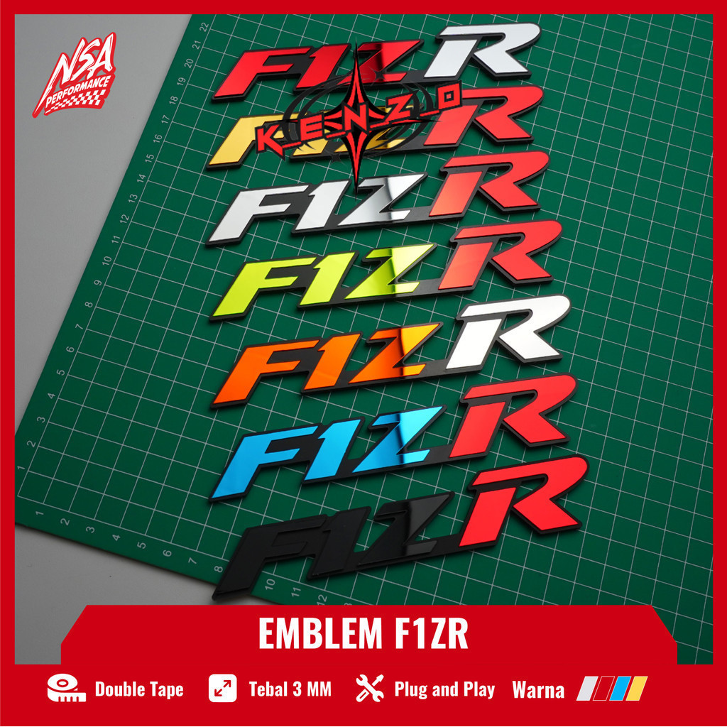 K_E_N_Z_O Emblem Motor Yamaha F1zr 3d 2pcs Logo Fizr Timbul Bukan Stiker Yamaha Fizr Aksesoris F1zr 
