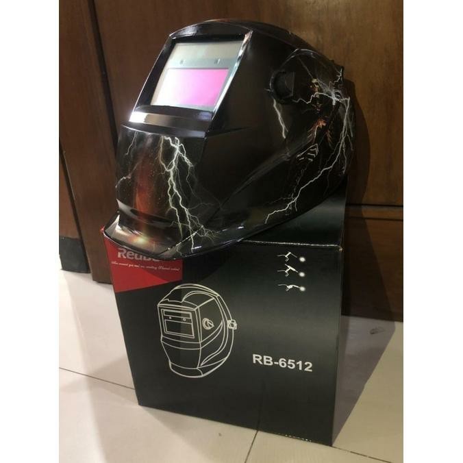 REDBO Original Helm Las Otomatis Kedok Las Otomatis Auto Darkening Helm Topeng Las Redbo RB 6512