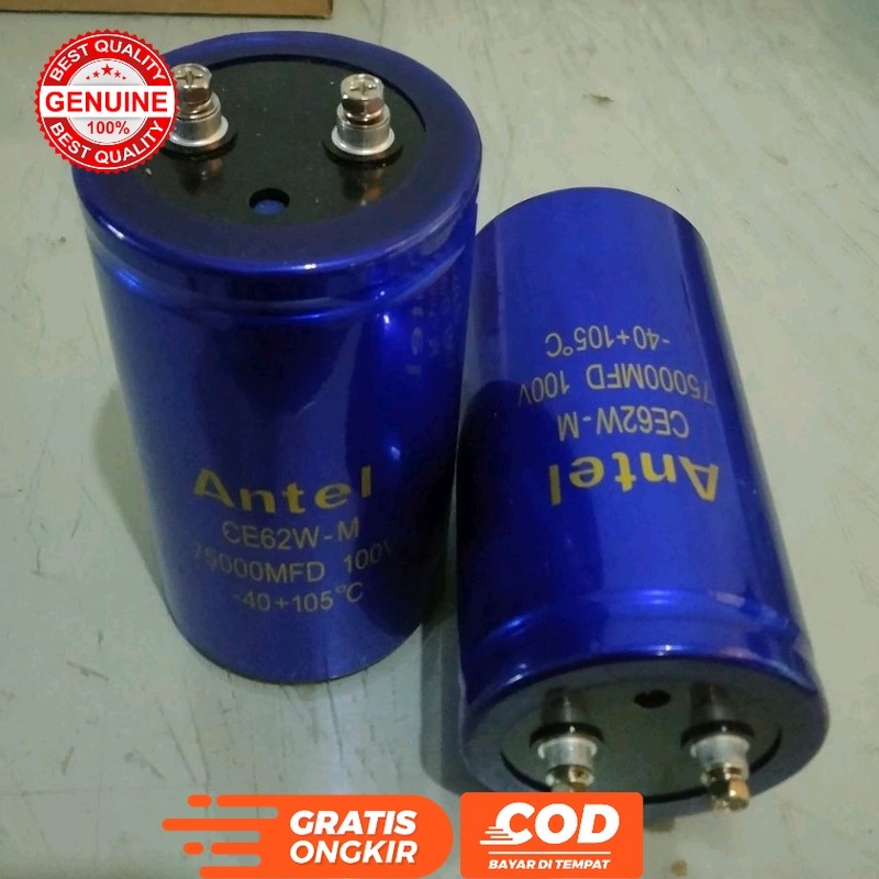 ANTEL ELCO 75000 UF 100 VOLT KAPASITOR ELKO 75000MFD 100V ORIGINAL