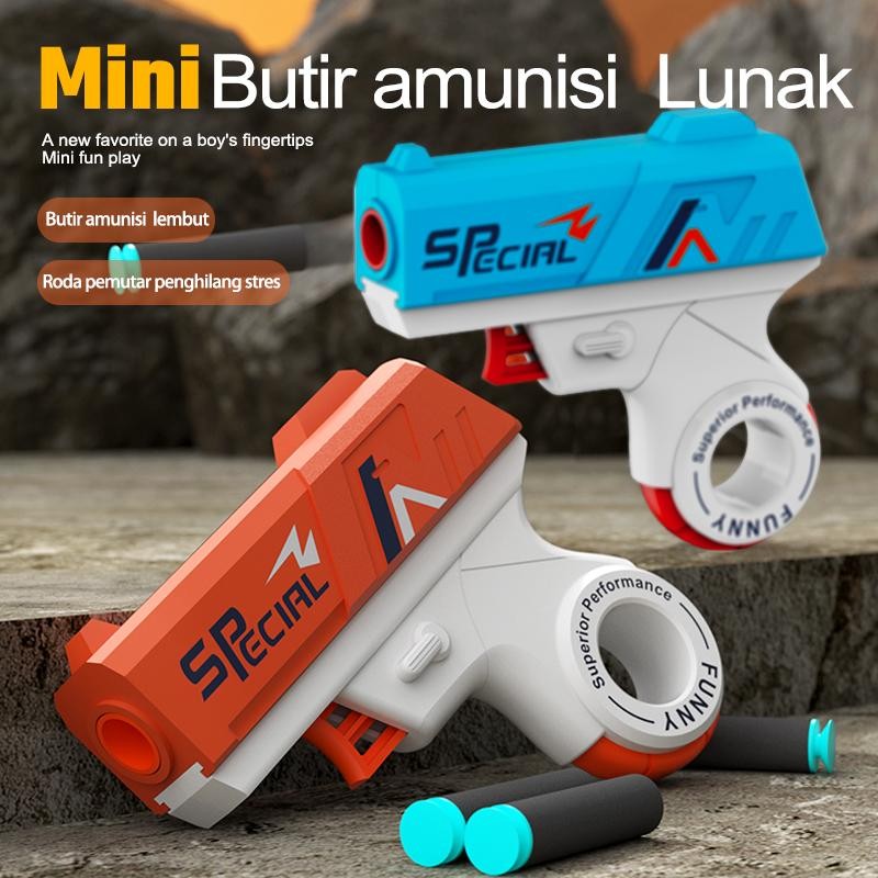 Toyslab Pistol Mainan Revolver Peluru Lembut EVA Busa - Tembak 10 Meter, 5 Peluru Busa Aman, Tidak M
