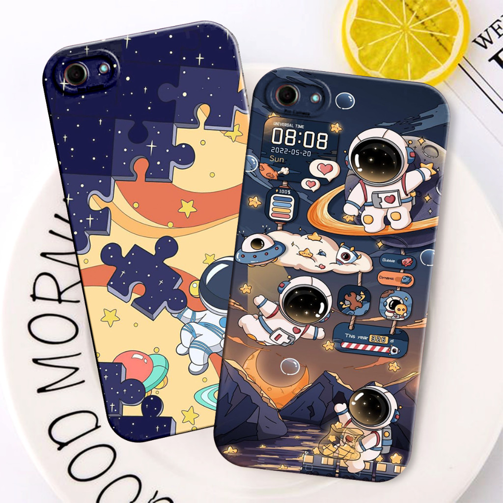 SOFTCASE OPPO A83 Motif Astronot Cute Aesthetic Terbaru - Case Oppo - Oppo a83 - Case hp - Case Astr