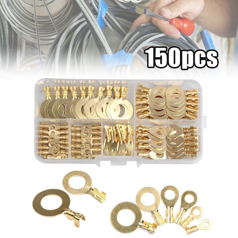 150pcs Skun Kabel Set Komplit Skun Konektor Gepeng Skun Gepeng Terminal Male Female Skun Kabel Motor