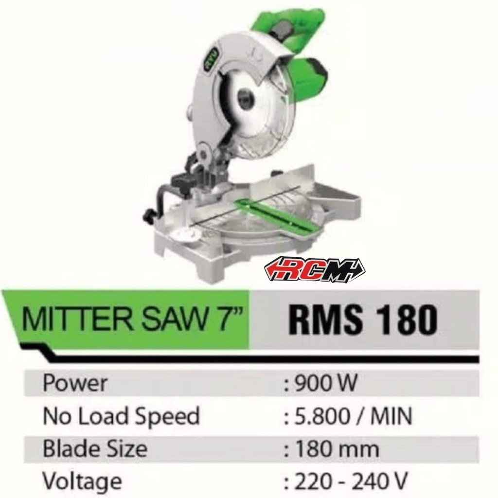 RMS 180 RMS-180 RMS180 ANGLE ALAT MESIN PEMOTONG POTONG GERGAJI ALUMINIUM ALMUNIUM ALMU KAYU MITER M