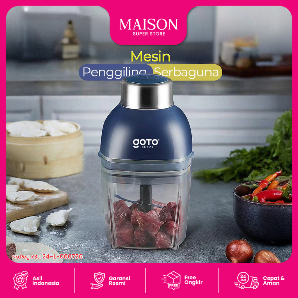 Goto Cutzy Blender Mesin Penggiling Chopper Daging Bumbu Multifungsi