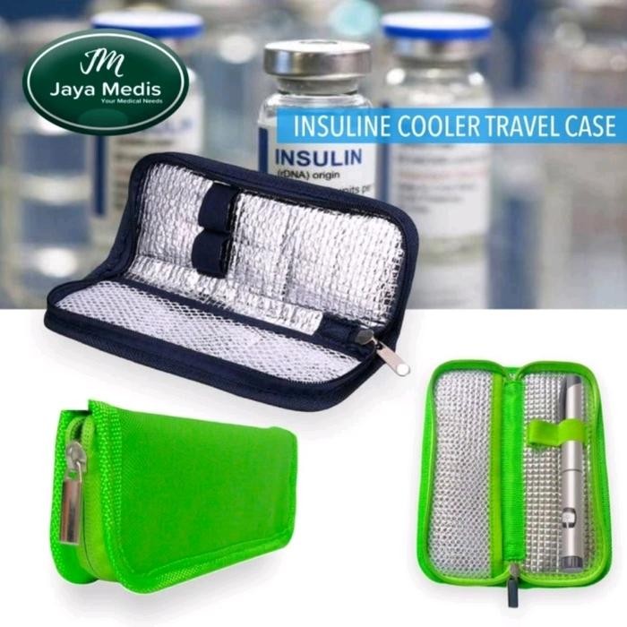[TERLARIS] TAS PENDINGIN PORTABLE  INSULIN COOLER BAG DIABETIC FOIL - Biru[TERLARIS ]