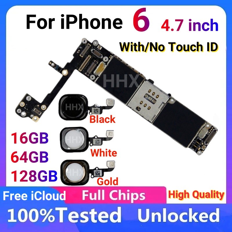 Mainboard For iPhone 6 Motherboard Working Plate Support System Update no  iCloud Main Logic Board w