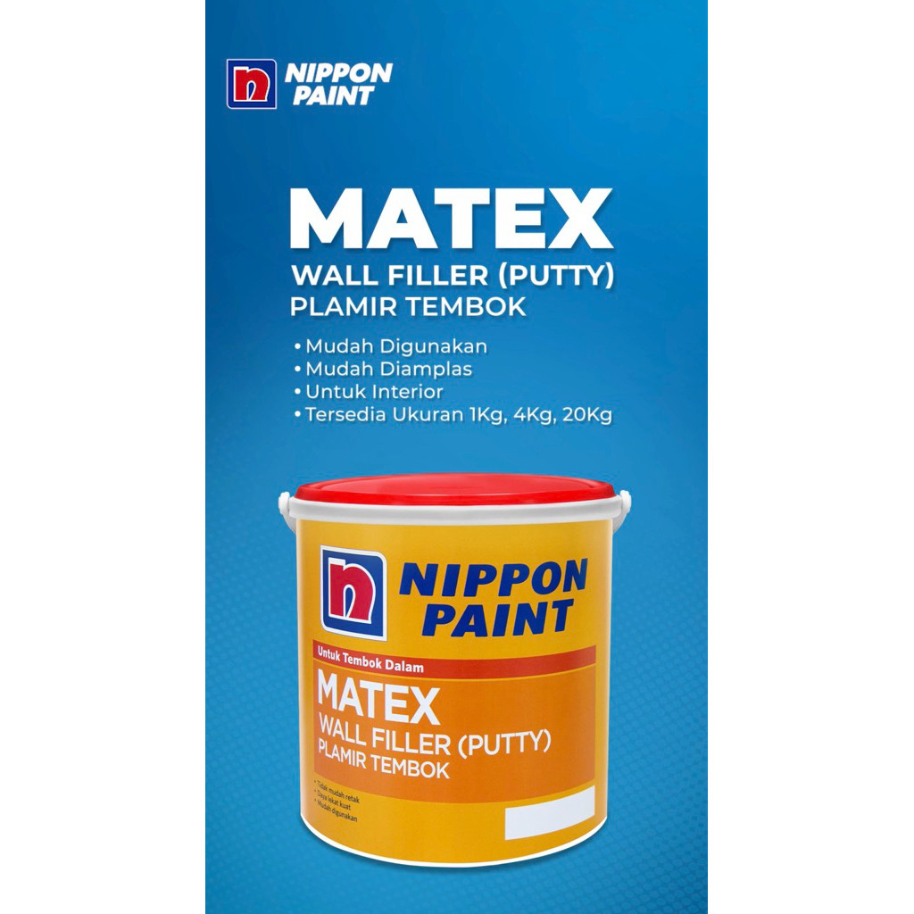 Nippon Paint Matex Putty / Dempul Tembok / Plamir Tembok