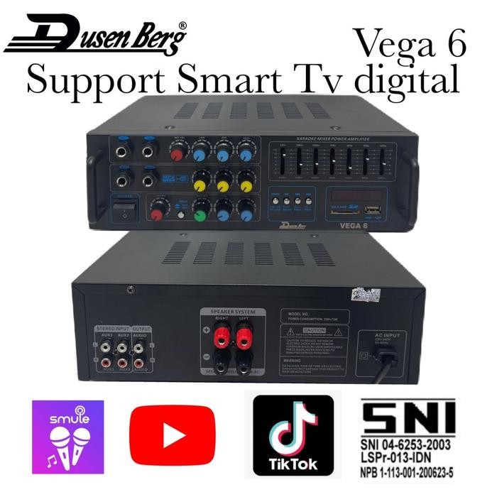 Amplifier Karaoke DUSENBERG VEGA 6 Karaoke Smart Tv Youtube Bluetooth