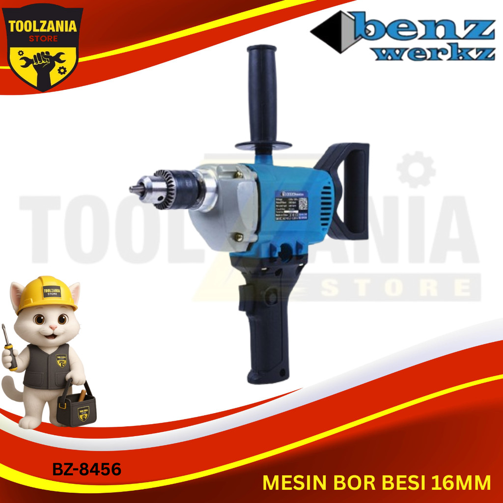 BENZ WERKZ Mesin bor besi kayu 16mm Benz Werkz - Electric drill 16mm - Mesin bor model pesawat 16mm 