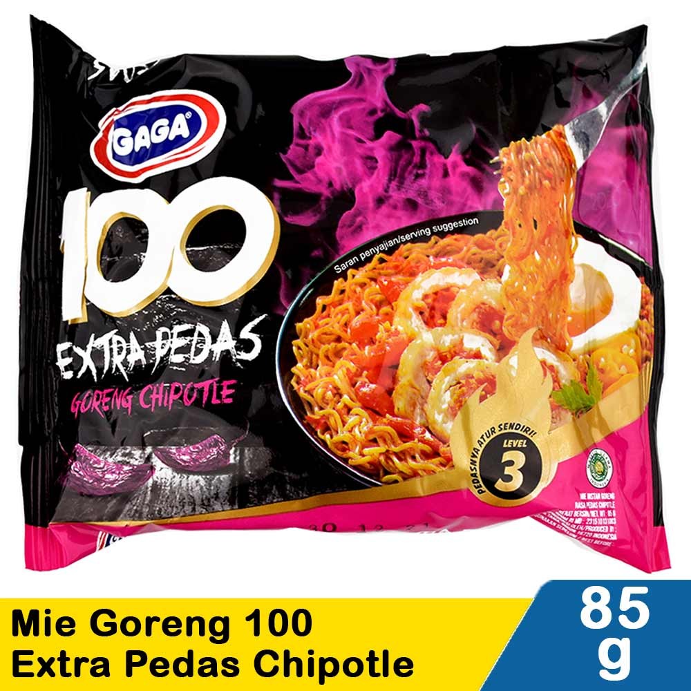 GAGA MIE GORENG 100 EXTRA PEDAS CHIPOTLE 85g