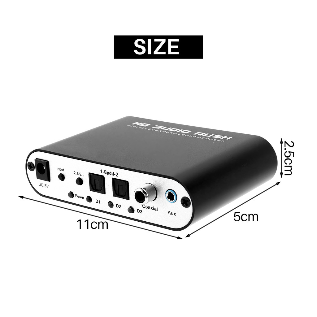 5.1 Channel Dts For DOLBY Ac-3 Audio Decoder Digital Optical/Coaxial To Analog Rca Lotus Head For DO