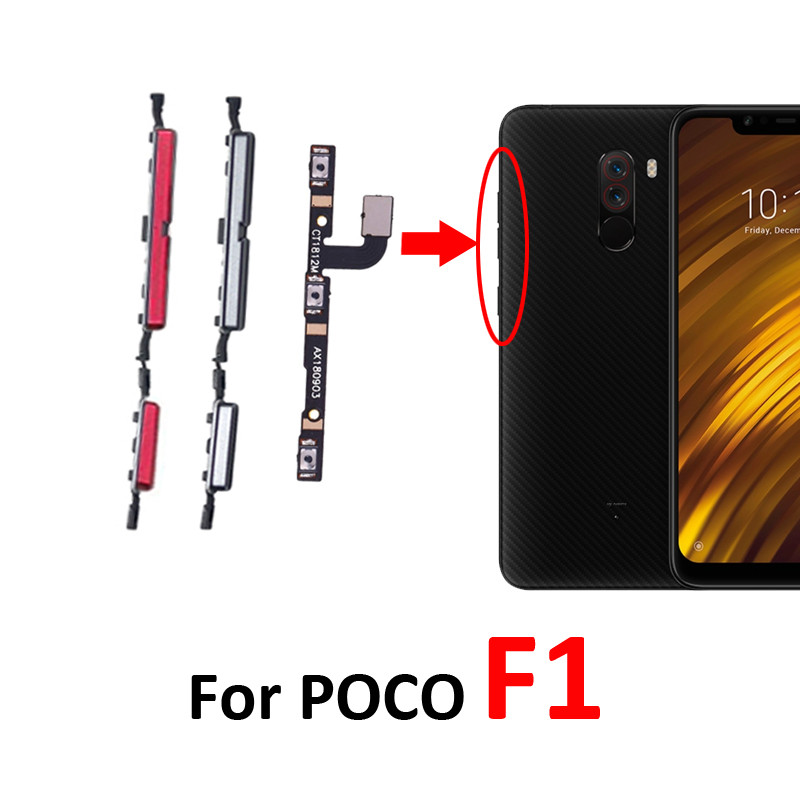 For Xiaomi Poco Pocophone F1 Phone New Power Volume Button On Off Up Down Key Internal Flex Cable Pa
