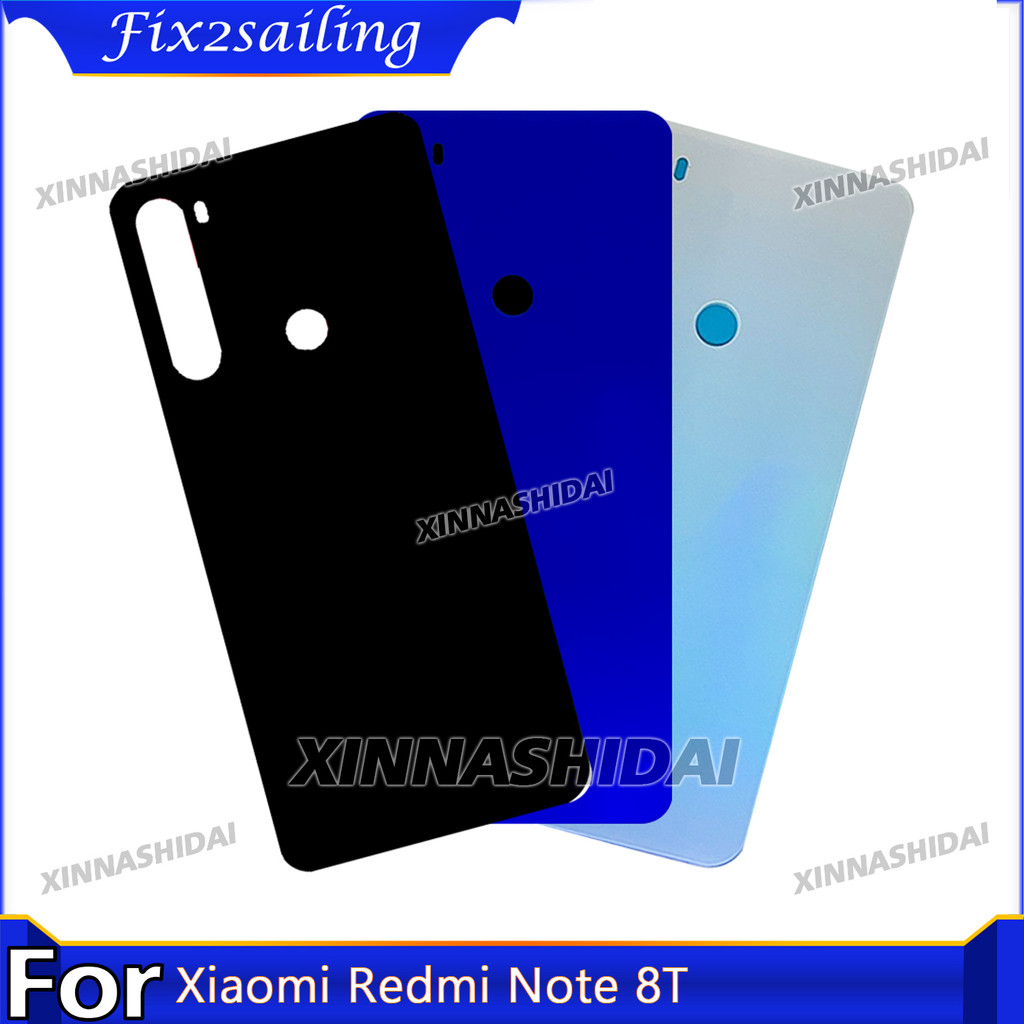 NEW Back Glass Rear Cover For Xiaomi Redmi Note 8T Battery Back Cover Glass Rear Door Replacement Ho