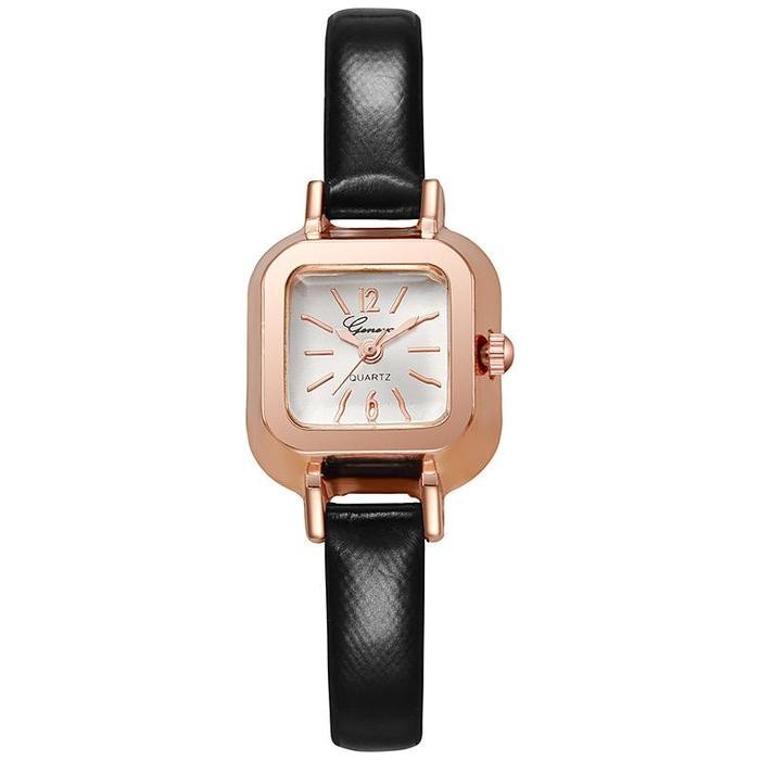 【Candik】Jam Tangan Wanita Kecil  Strap Pu Analog Fashion Quartz Dial Jam Tangan Casual Wanita - Hita