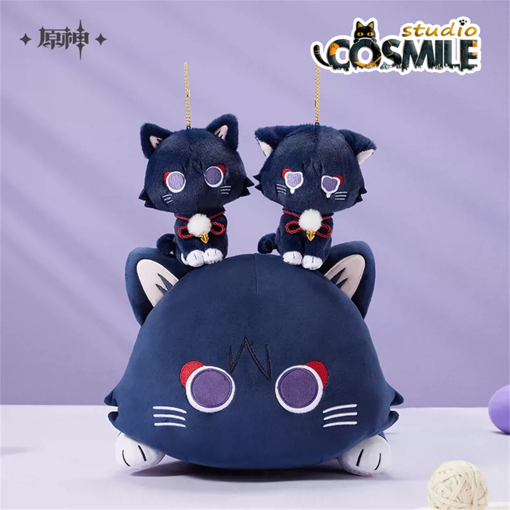 Genshin Impact Official Original Scaramouche Kunikuzushi Sanbing Wanderer Cat Neko Stuffed Plushie P