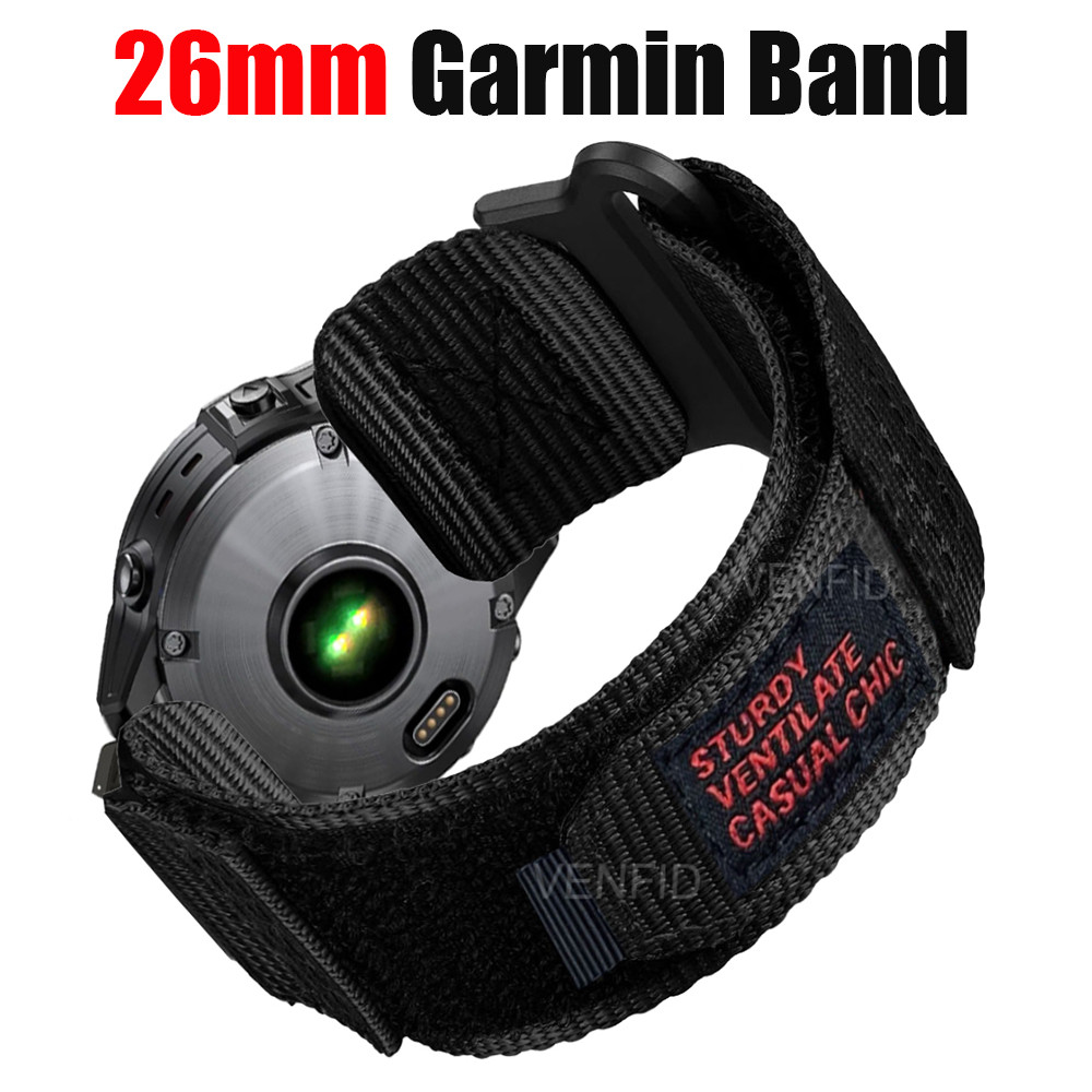 New Sports 26mm Nylon Strap For Garmin Fenix 8 51mm/Fenix 7X 6X 5X 3 HR,Tactix 8 AMOLED-51mm Enduro 