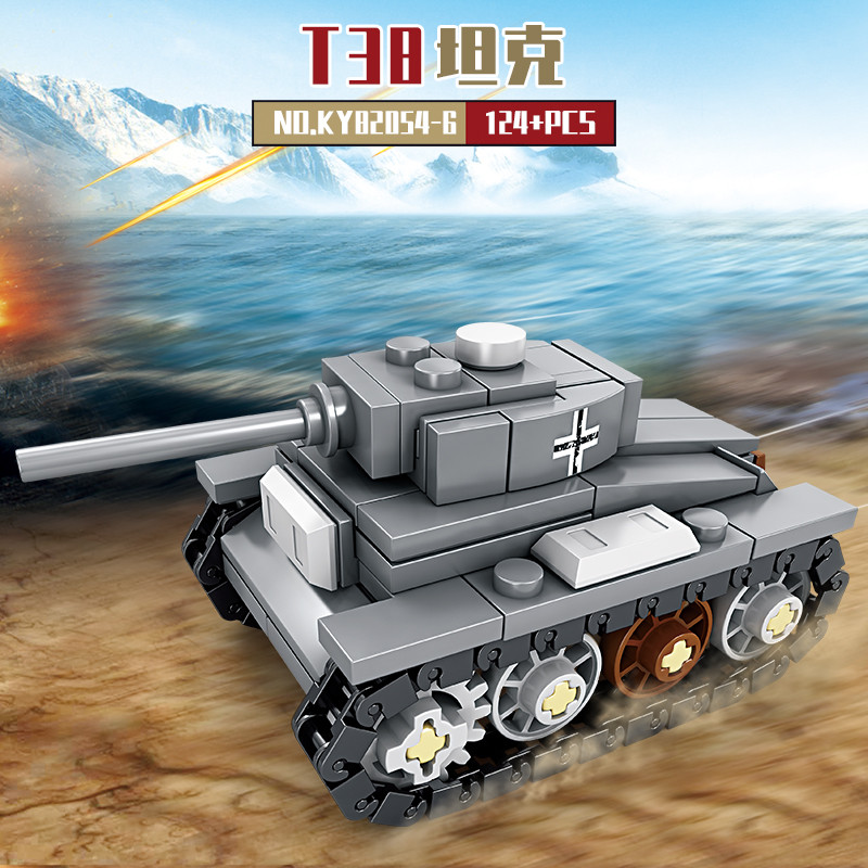 8IN1 Ww2 Military Tanks KV-VI Heavy Tank Russian Land-Battleship KV-VI  Tiger Tank  Education Toys f