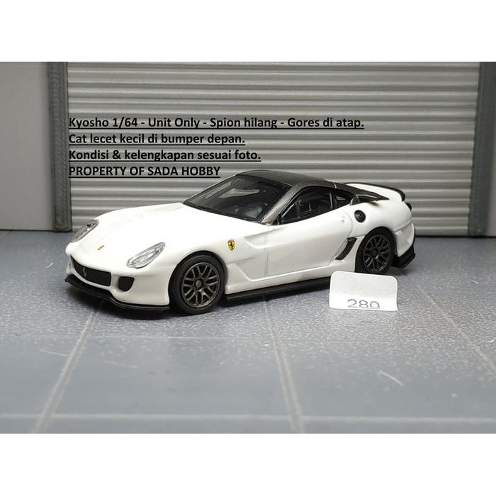 HW  Kyosho 1/64 Ferrari 599XX Putih Unit Only JUNK
