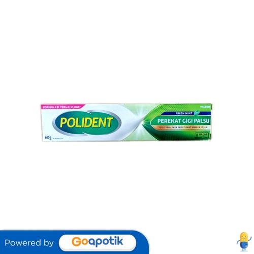 Polident Denture Adhesive Cream Fresh Mint 60 Gram Tube