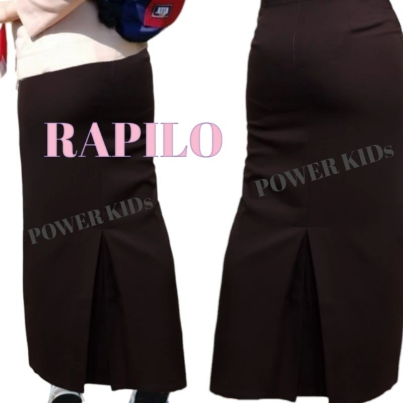 Rok guru belah belakang coklat pramuka RAPILO