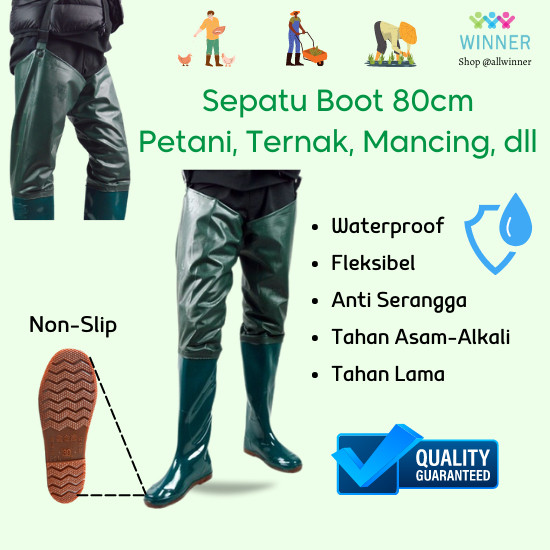 Star OFC - SEPATU BOOTS PETANI SAWAH PANJANG BOOT 80cm KARET  SEPATU BOOT SAWAH SEPATU BOOT PETANI S