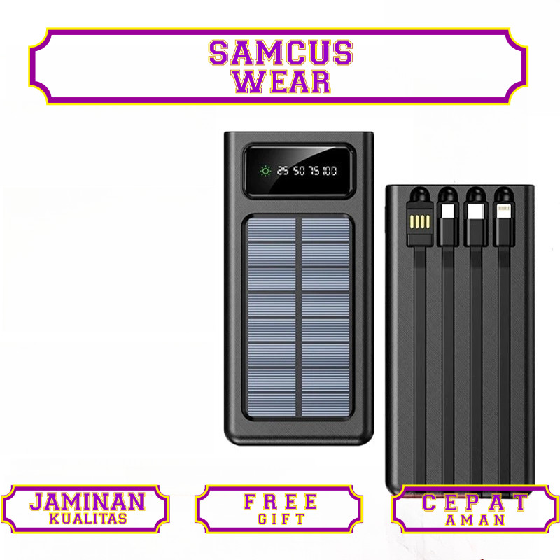 50000/100000 mAh Powerbank Robot Power Bank Solar Cell Multifungsi Solar Cell Tenaga Surya Portable 