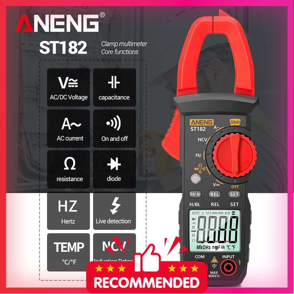 ANENG Digital Multimeter Voltage Tester Clamp Meter Auto Shutdown - ST182