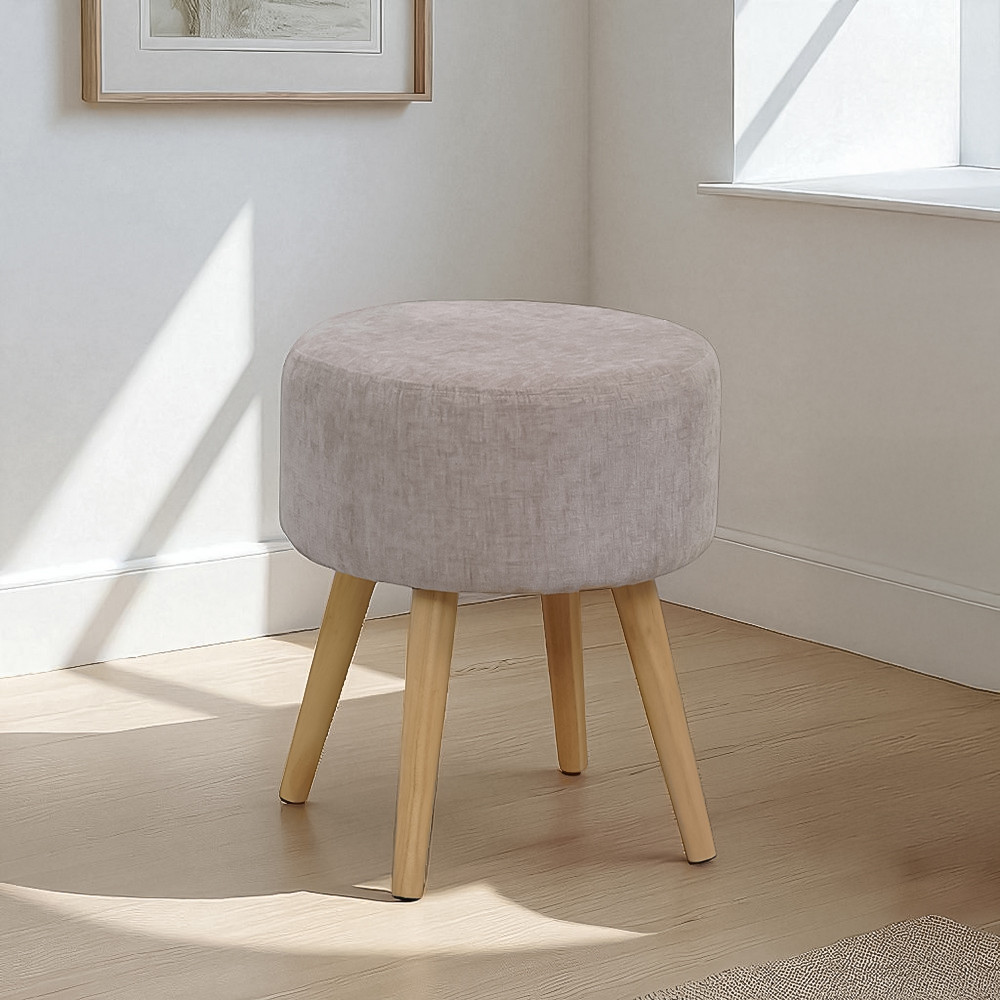 Informa Bia Bangku Fabric - Krem Beige Barstool Bar Stool Bangku Minimalis Modern
