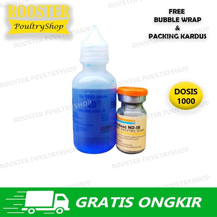 [ GONDORUCI ]Vaksinasi Vaksin Ayam ND IB Dosis untuk 1000 ekor ayam - Dosis 1000
