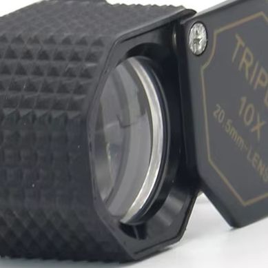 High Quality Handheld Pocket Gem Lens Eye Loupe Fable Brand Triplet 10x Loupe With Rubber Coating