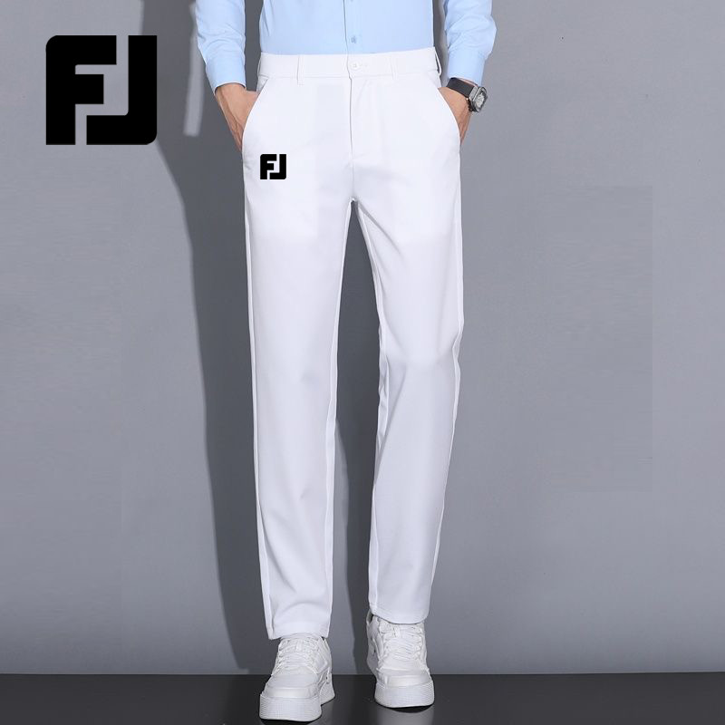 White golf pants men's golf breathable quick-drying golf pants straight slim-fitting white golf pant