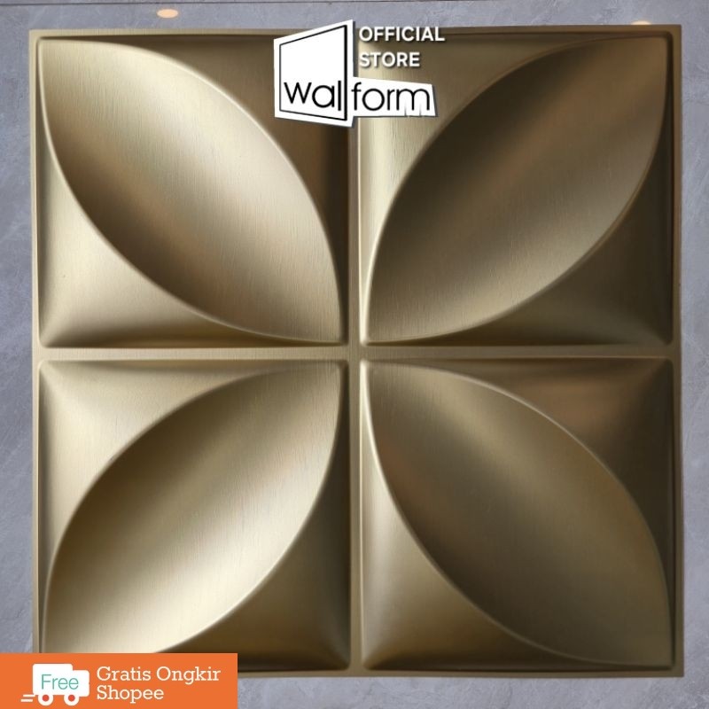 WALLFORM - D006 Gold 3D WALLPANEL Wall Panel PVC Wallpaper