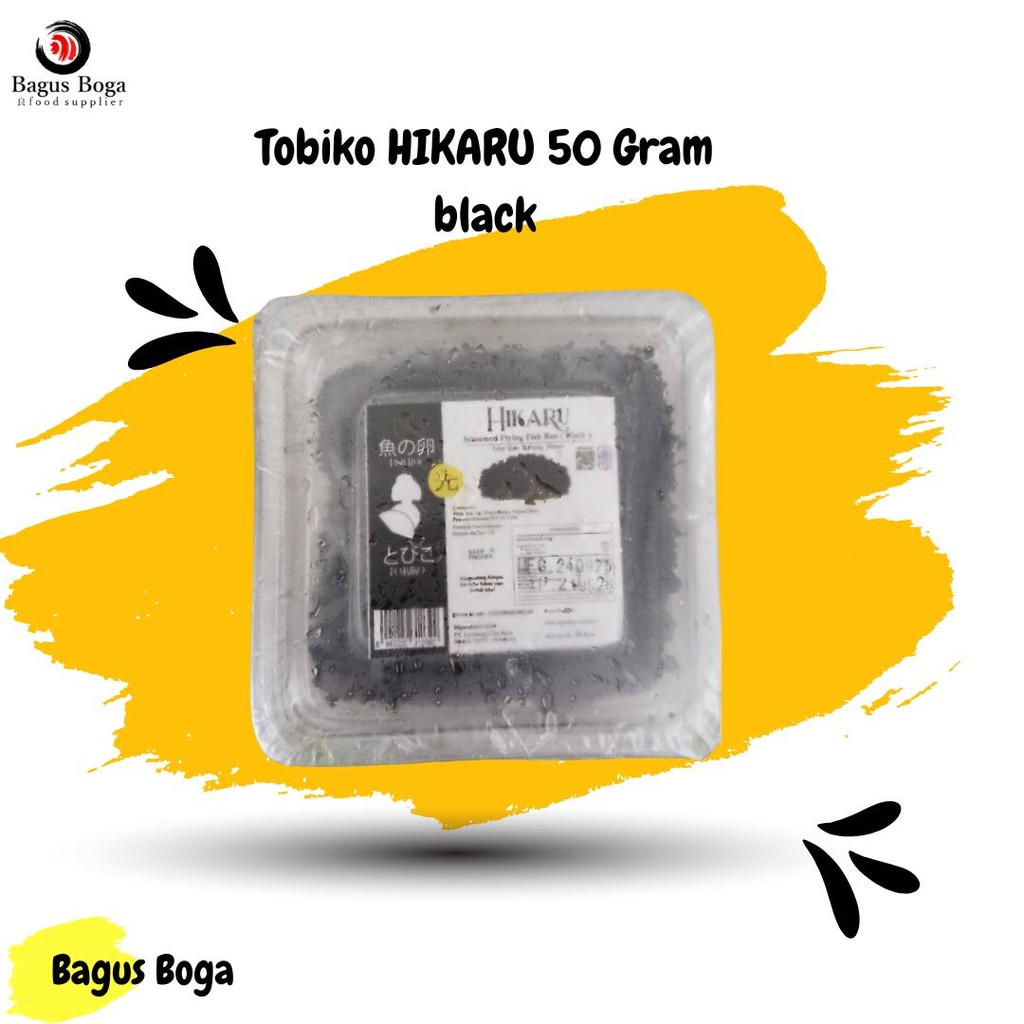 Tobiko 50 Gram HIKARU black flying fish roe