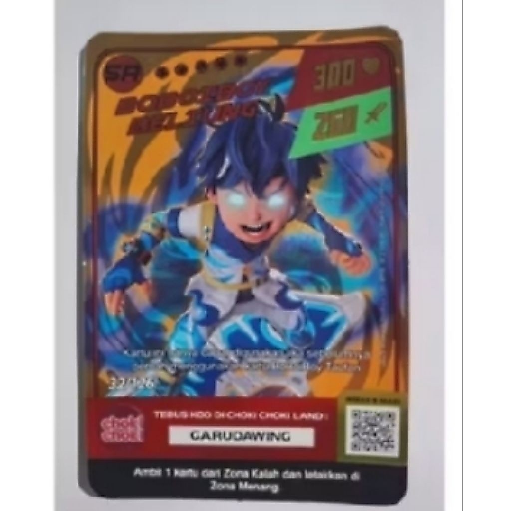 kartu Choki-choki boboiboy sr beliung