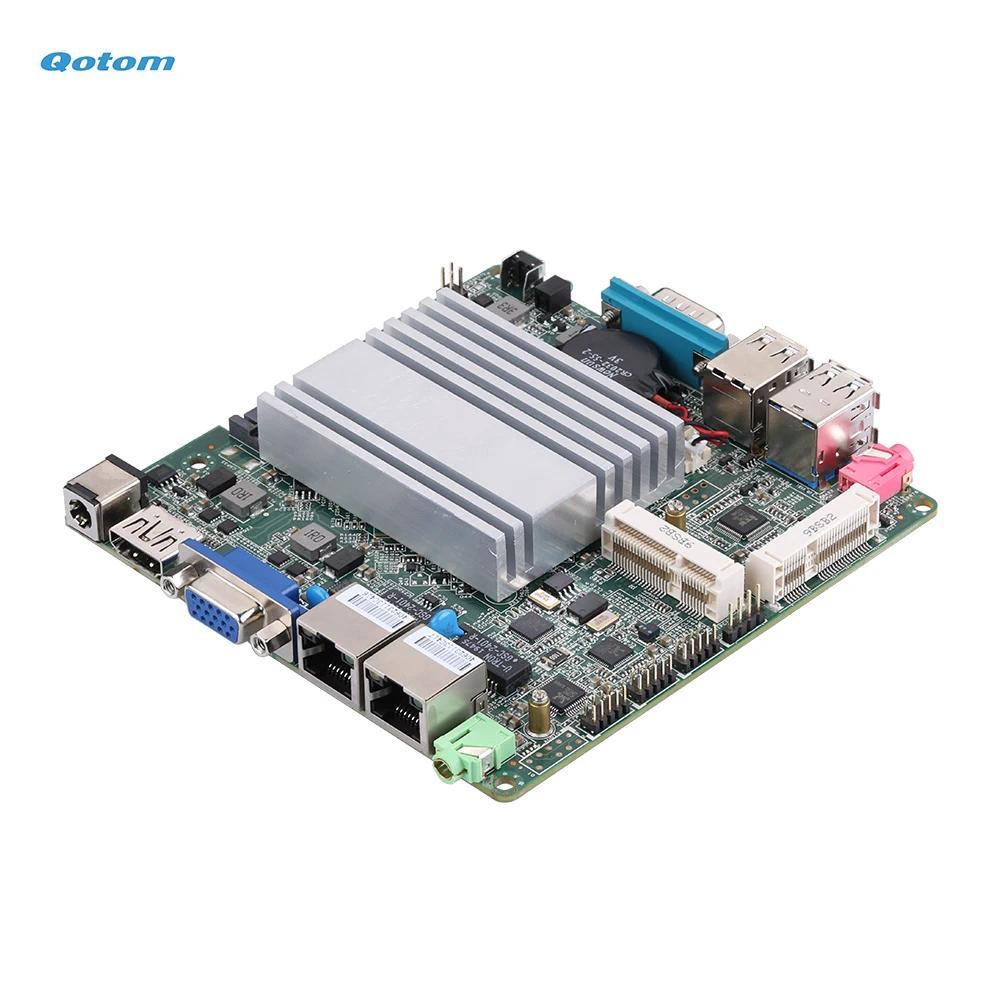 Qotom Mini ITX Motherboard with celeron j1900 processor onboard, quad core 2 GHz, up to 2.42 GHz, du