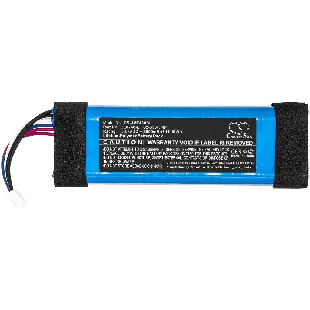 Speaker Battery 3000mAh For JBL Essential Stealth Edition  Flip 3 SE 02-553-3494  GSP872693  L0748-L