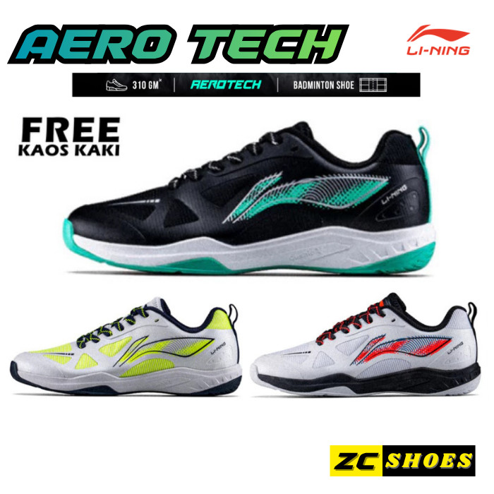 LINING AERO TECH AYTW023 Badminton Shoes - Sepatu Badminton Original LINING