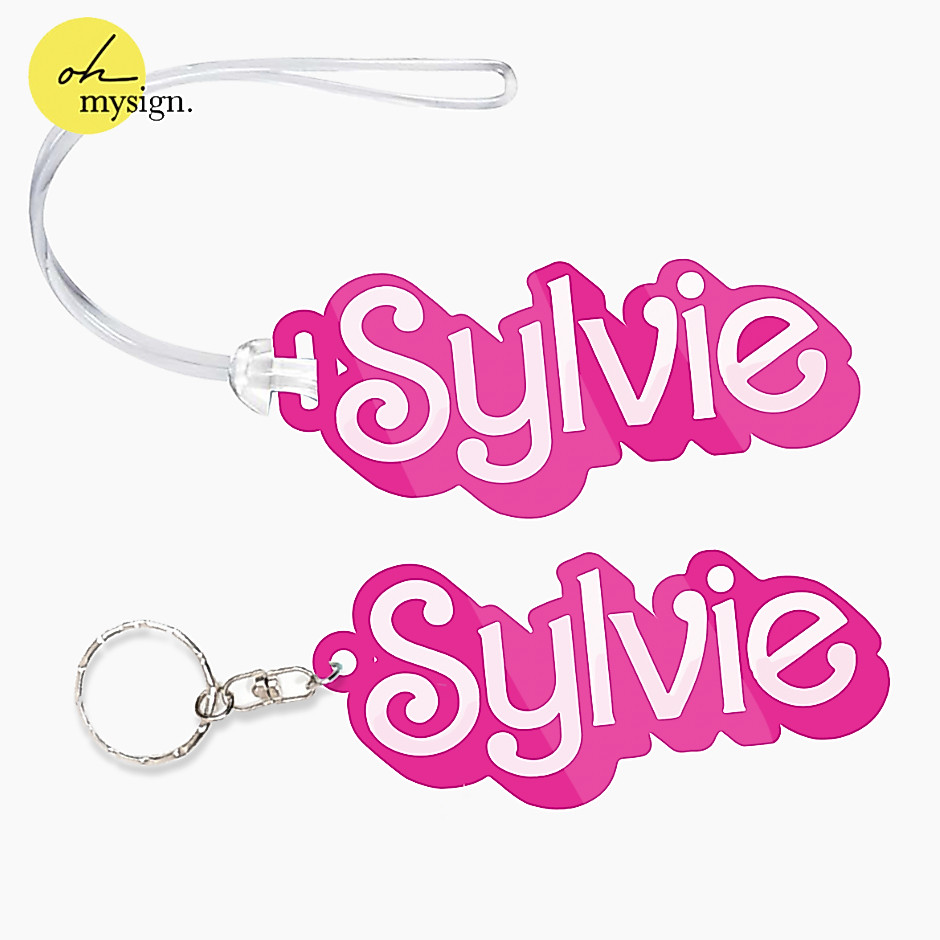 Luggage Tag Akrilik | Bag Tag | Gantungan Nama Koper Tas Sekolah Custom UV Printing Acrylic Premium 