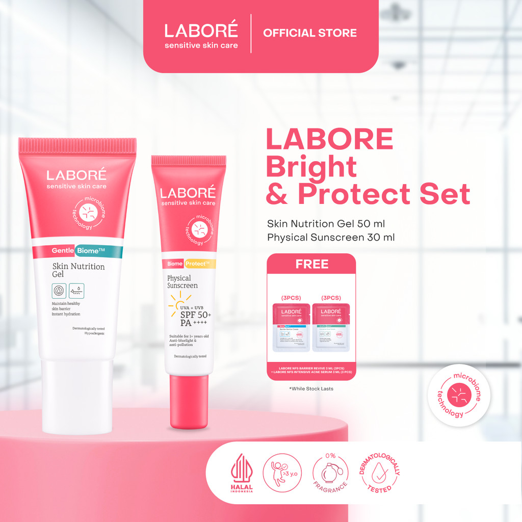 [Best Sunscreen by US Dermatologist] Labore Bright & Protect Set - (Skin Nutrition Gel 50ml, Physica
