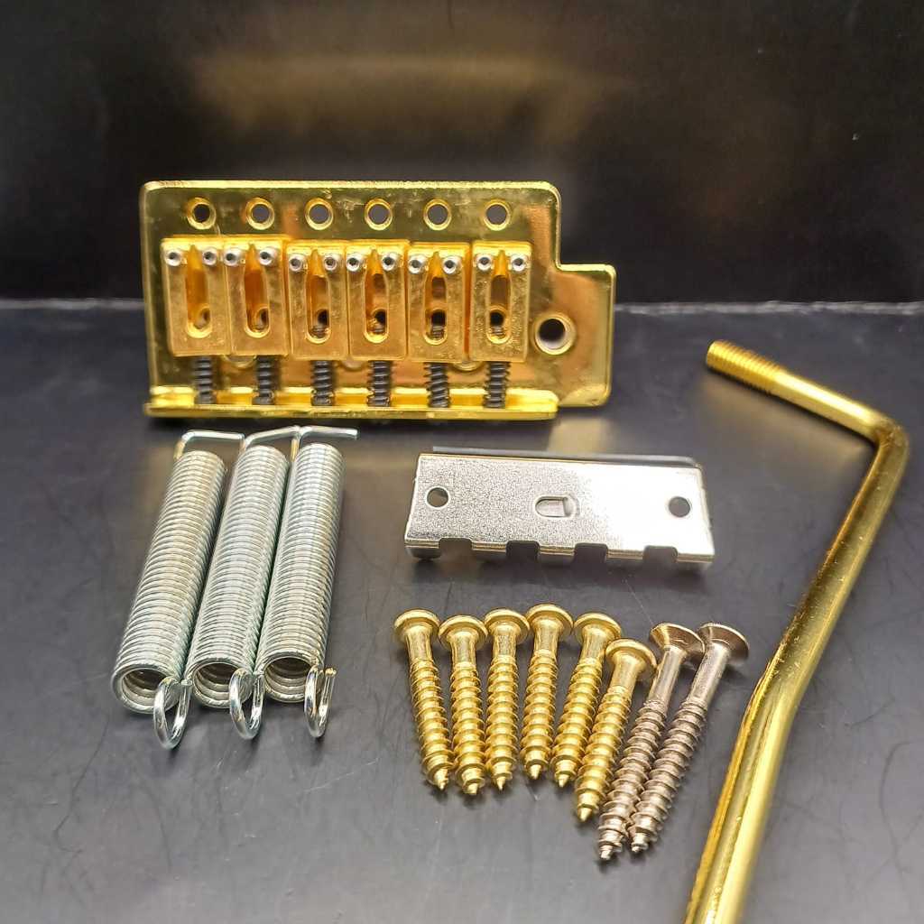 Bridge Tremolo Stratocaster Semi Updown Gold     Berkualitas