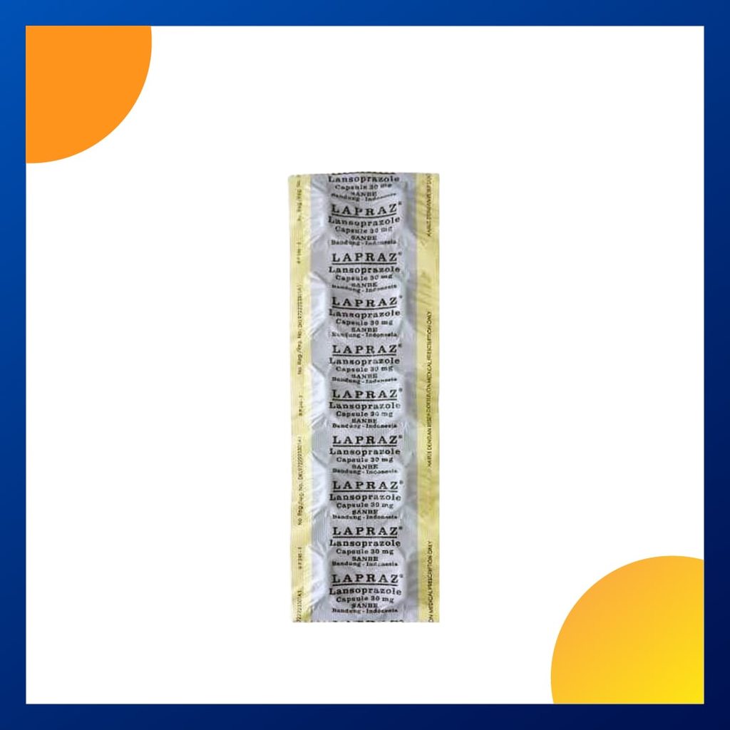 LAPRAZ 30 MG 1 STRIP @ 10 KAPSUL LEPAS TUNDA