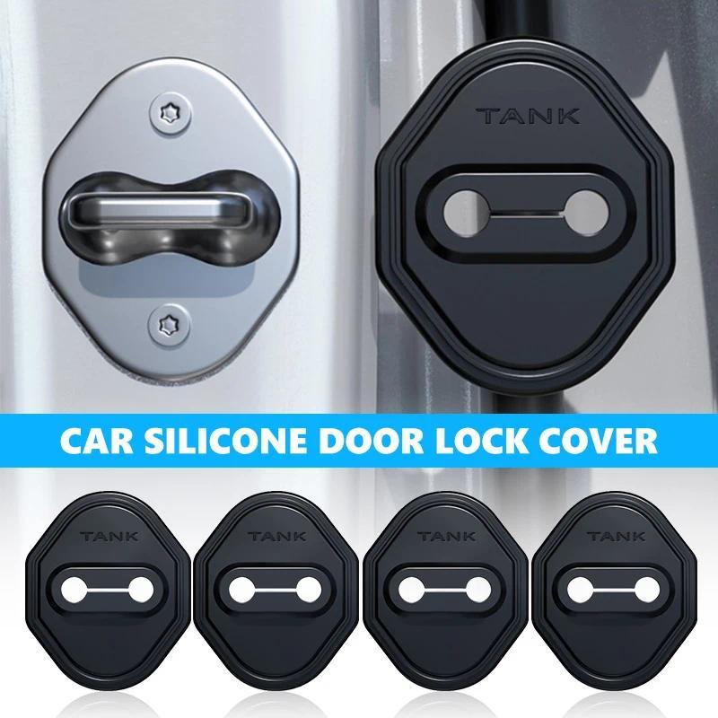 Silicone Car Door Lock Buckle Car Door Lat Mute Damping Cushion For TANK 300 City 300 Border 400 500