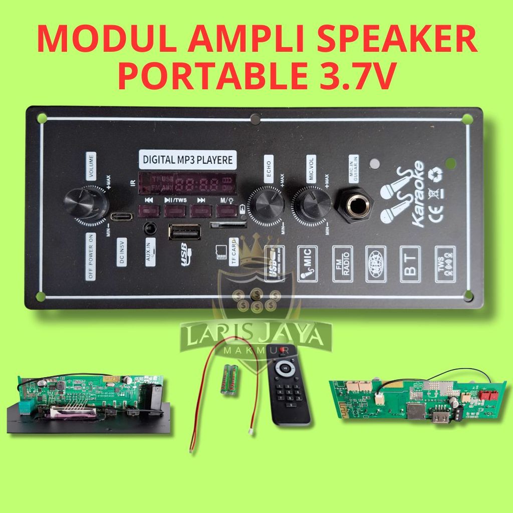 Kit Modul Power Amplifier Bluetooth 3.7 V Mainboard Speaker Aktif Portable Mini