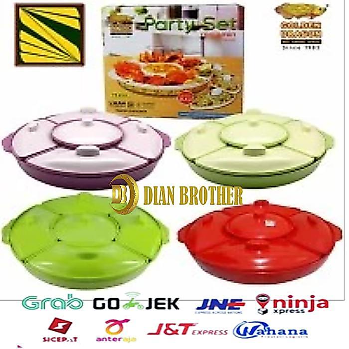 Wadah Saji Prasmanan Melamine Golden Dragon Party Set Polos