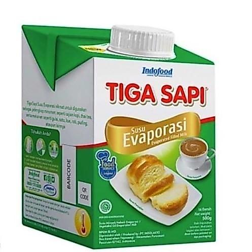 1DUS Susu Evaporasi Tiga Sapi Evaporated Milk Indofood 3 sapi Susu Ready
