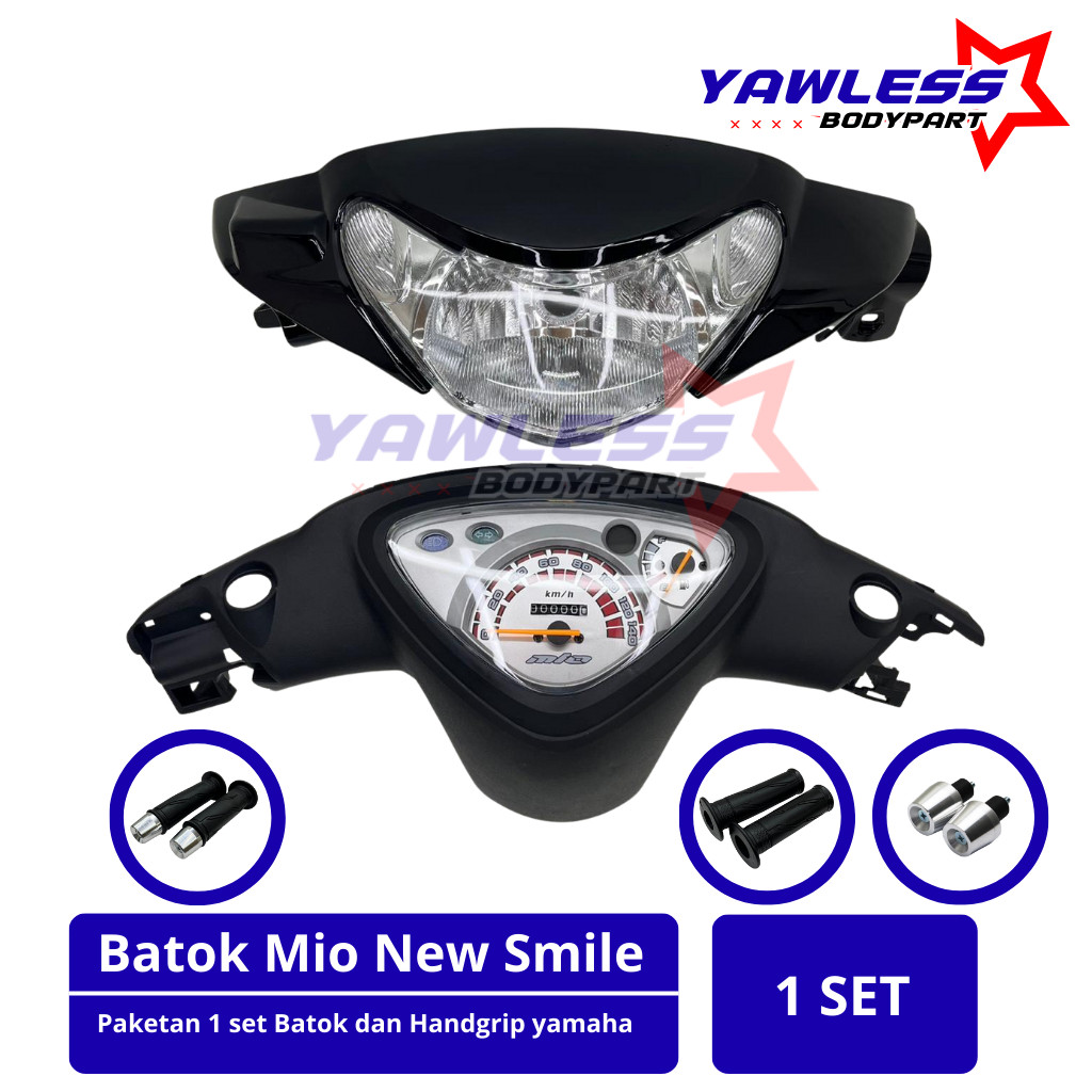 batok mio smile / batok mio Smile full set / totok depan mio Smile hitam