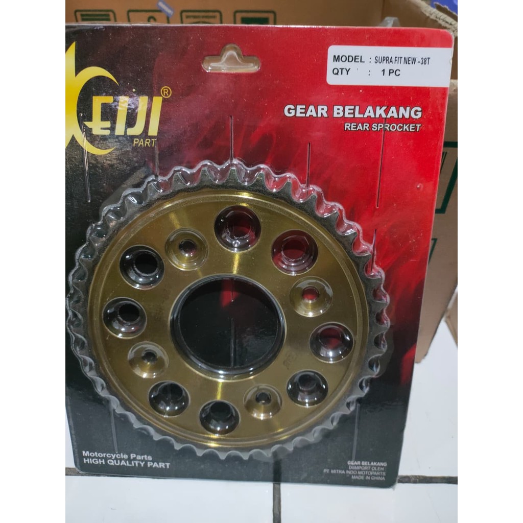 *KKS* GEAR BELAKANG 428H KEIJI 38T HONDA SUPRA FIT NEW PNP SUPRA X 125 - KIRANA - REVO OLD FIT ABSOL