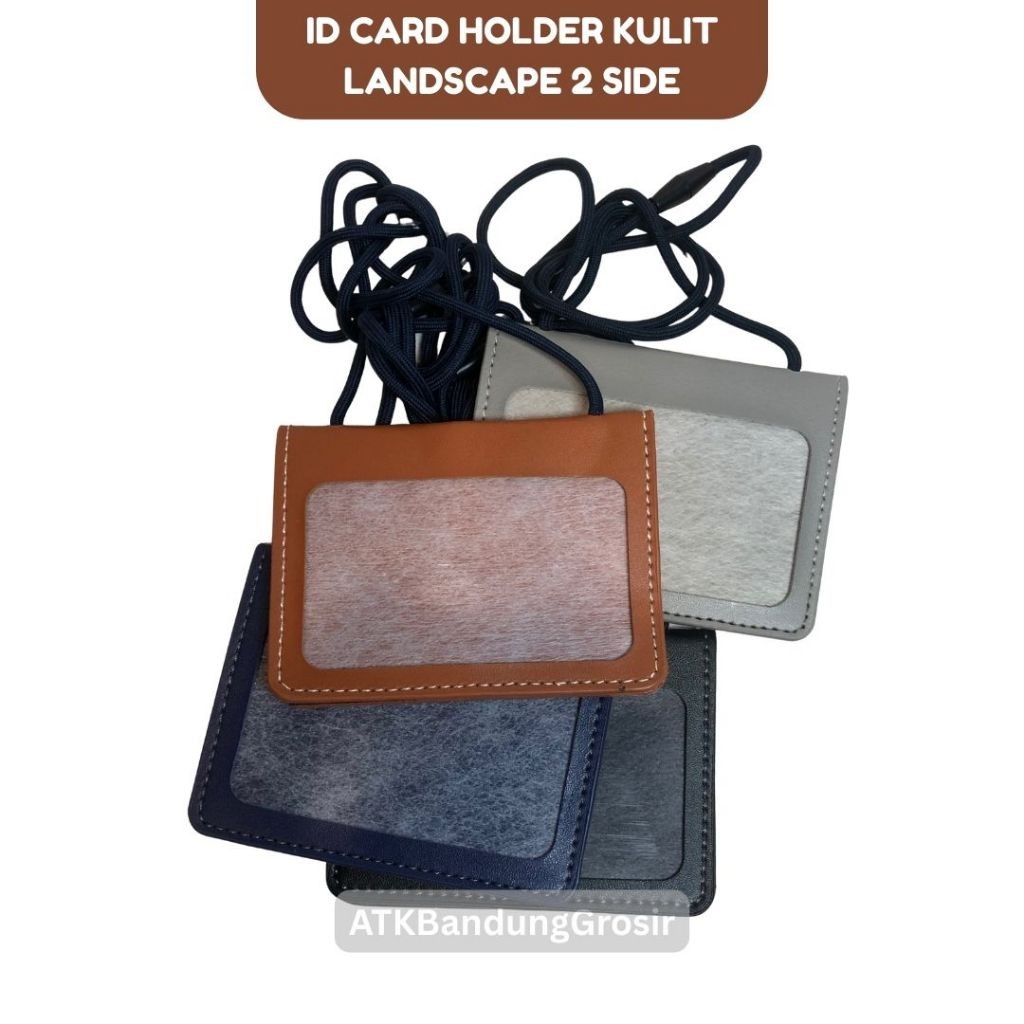 

Card Holder / ID Card Holder Name Tag Bahan Kulis 2 Side / 2 Sisi Horizontal / Landscape - SATUAN - SHABQ