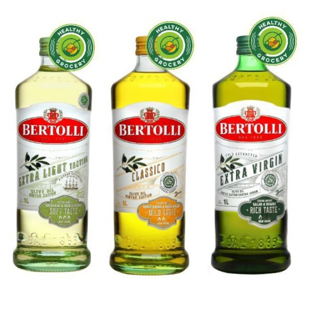 

Bertolli 1 Liter Extra Light / Extra Virgin / Classico / Minyak Zaitun / Olive Oil / EVOO / ELOO